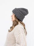 Parker Oversized Beanie in Dark Grey