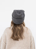 Parker Oversized Beanie in Dark Grey