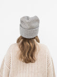 Parker Oversized Beanie in Light Grey