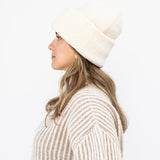 Parker Oversized Beanie in Cream