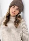 Parker Oversized Beanie in Bark