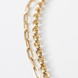 14K Mixed Rolo Paperclip Link Chain