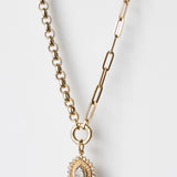 14K Salt + Pepper Pear Cut Diamond Charm