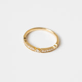 Delicate Pavé Arc Ring