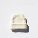 Parker Oversized Beanie in Cream on white background
