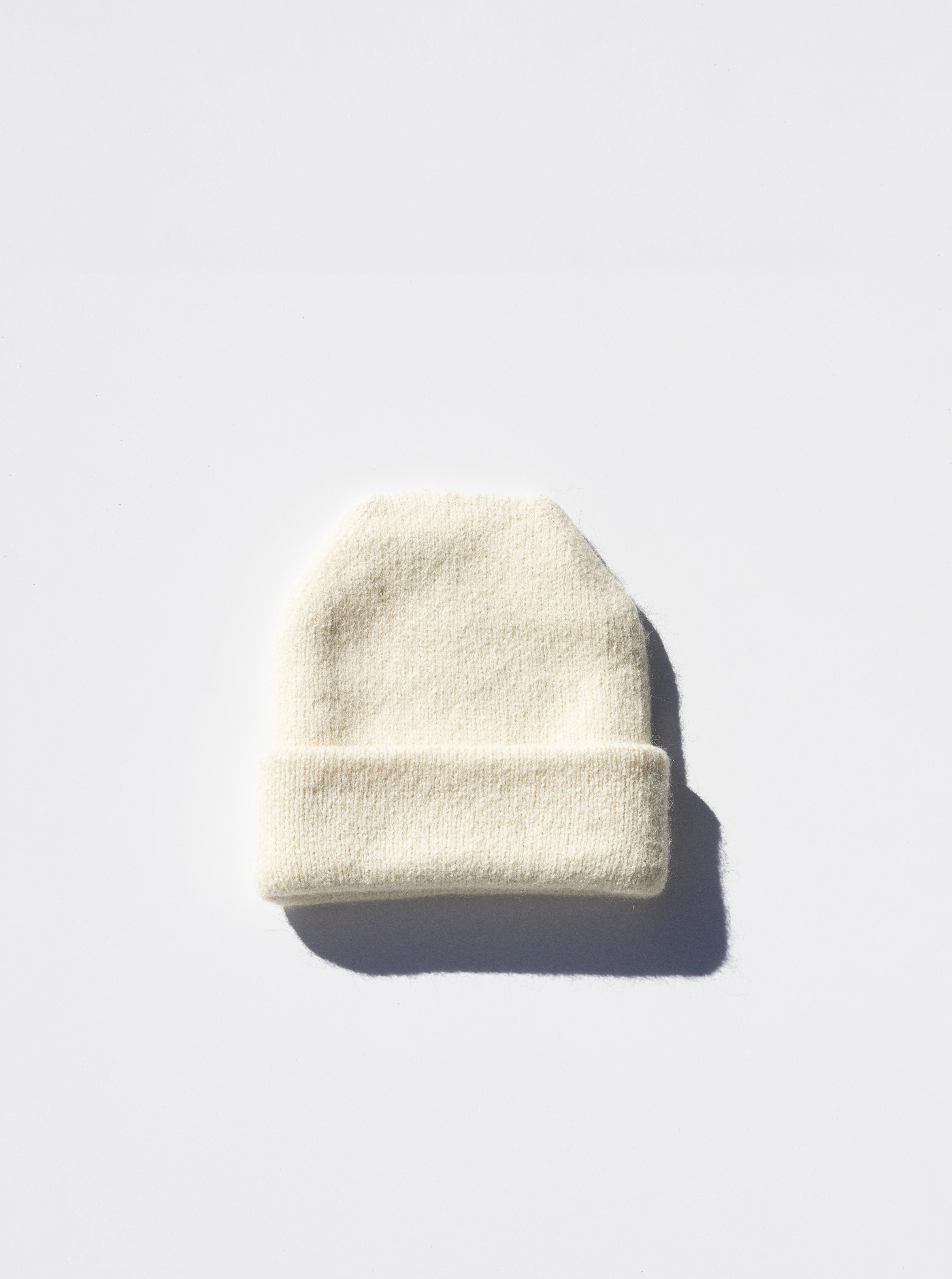 Parker Oversized Beanie in Cream on white background