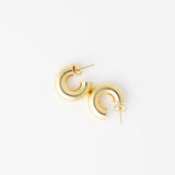 14K Gold Chunky Tube Hoops