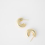 14K Gold Chunky Tube Hoops