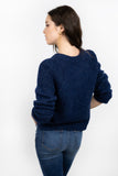 Crewneck Long Sleeve Sweater - Denim Blue