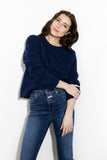 Crewneck Long Sleeve Sweater - Denim Blue