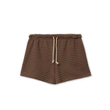 Bennie Shorts - Mocha Charcoal Stripe — view 3