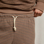 Bennie Shorts - Mocha Charcoal Stripe — view 2