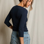 Harlow Long Sleeve - Navy — view 4