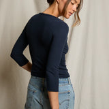 Harlow Long Sleeve - Navy — view 4