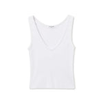 Maria V Neck Tank - White — view 2