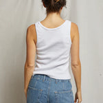 Maria V Neck Tank - White — view 5