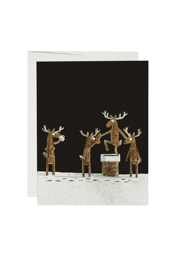 Red Cap Cards Down the Chimney Card