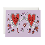 Red Cap Cards Heart Cheers Card