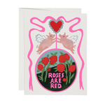 Red Cap Cards Ribbons & Roses Card