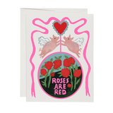 Red Cap Cards Ribbons & Roses Card