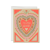 Red Cap Cards To My Valentine Card