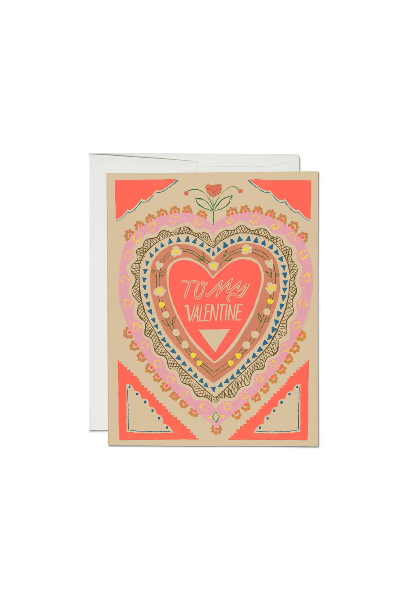 Red Cap Cards To My Valentine Card