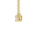 14K Baguette-Cut Diamond Necklace