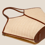 Calella Raffia Tote - Natural / Chestnut