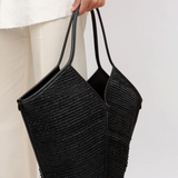 Calella Raffia Tote - Natural / Chestnut