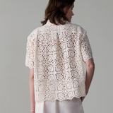 April Shirt - Ivory Cotton Lace