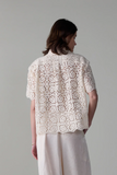 April Shirt - Ivory Cotton Lace