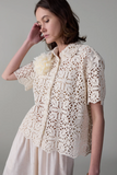 April Shirt - Ivory Cotton Lace