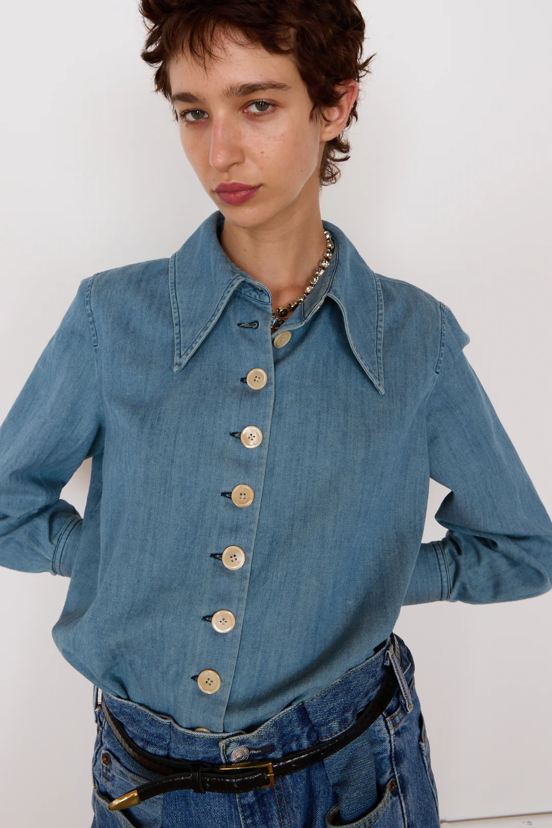 Carissa Shirt - Faded Chambray