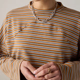Milo Tee - Brown & Pink Stripe