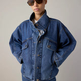 Oversized Augie Jacket - Dark Denim