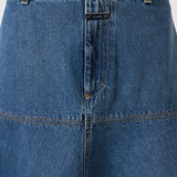 A-line Denim Skirt - Mid Blue