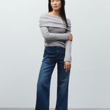 Aria Flared Jeans - Dark Blue