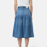 Balloon Denim Skirt - Mid Blue