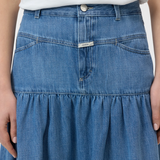 Balloon Denim Skirt - Mid Blue