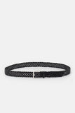 Braided Leather Belt - Black