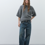 Crew Short Sleeve - Dark Grey Melange