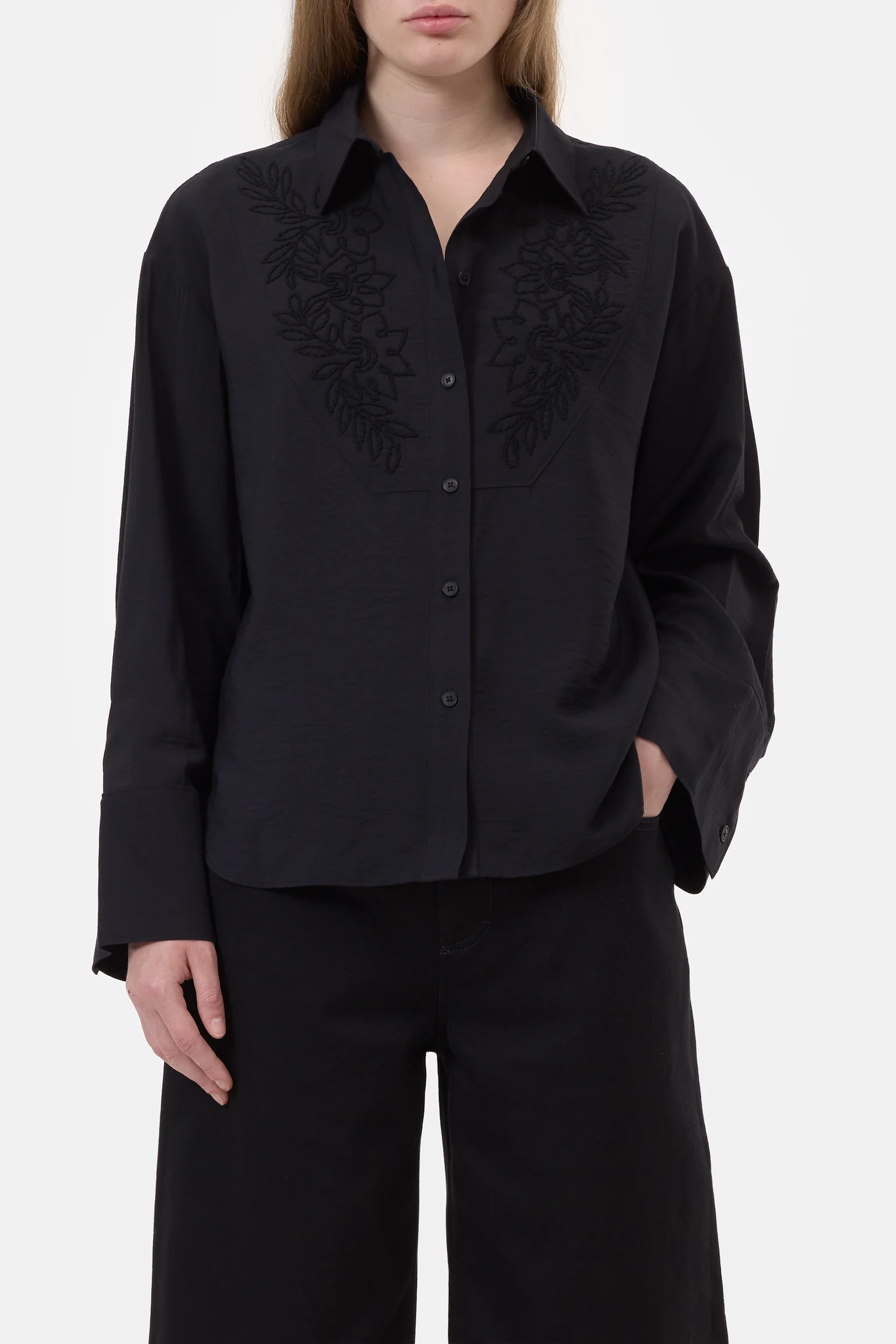 Embroidered Shirt - Black