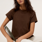 Gathered T-Shirt - Maple Brown — view 2