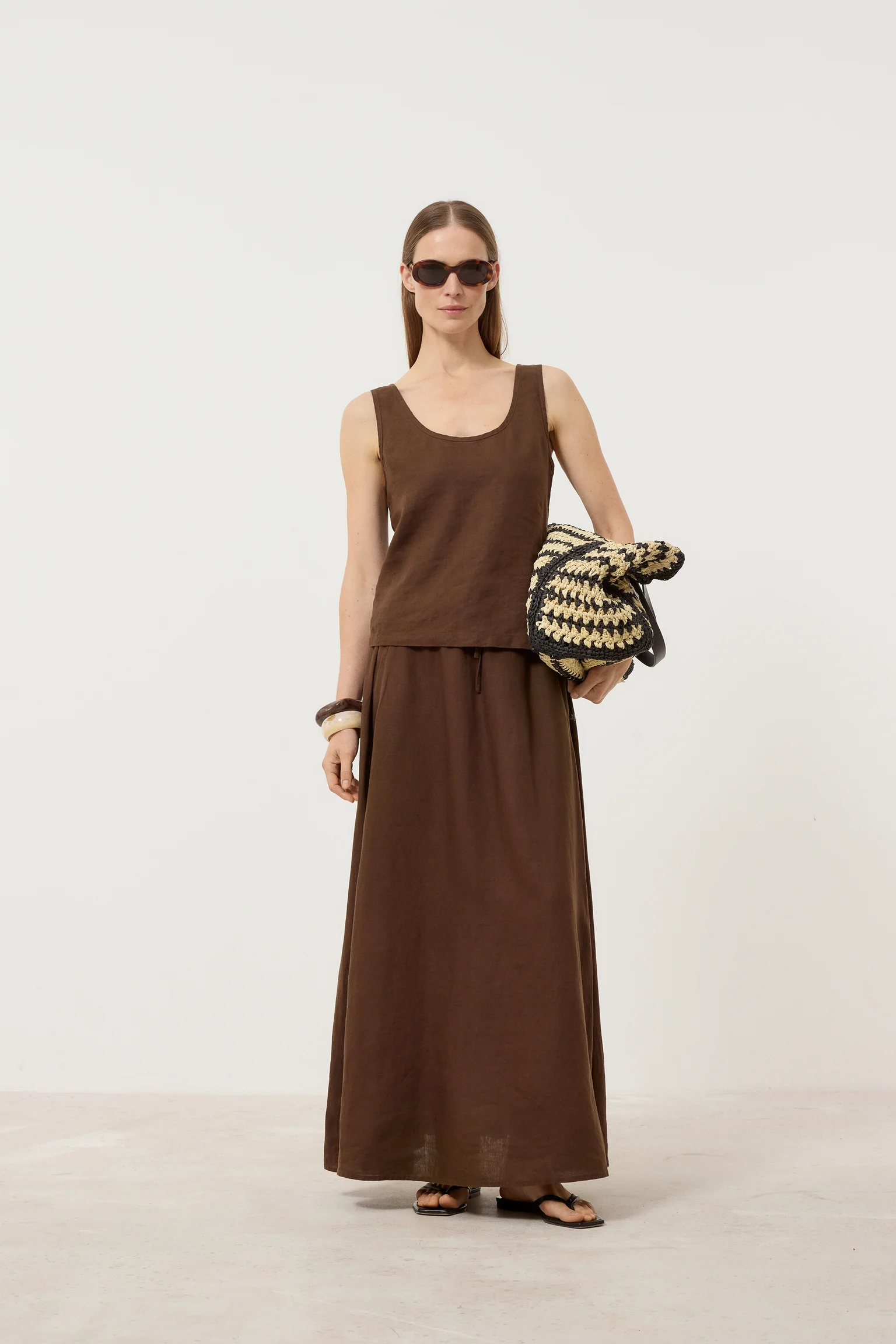 Maxi Skirt - Maple Brown