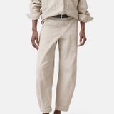 Rhannon Barrel Pants - Soft Beige