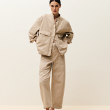 Rhannon Barrel Pants - Soft Beige