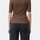 Scoopneck Shortsleeve Shirt - Cocoa Brown