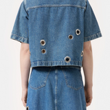 Short-sleeved Denim Shirt - Mid Blue