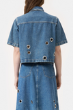 Short-sleeved Denim Shirt - Mid Blue