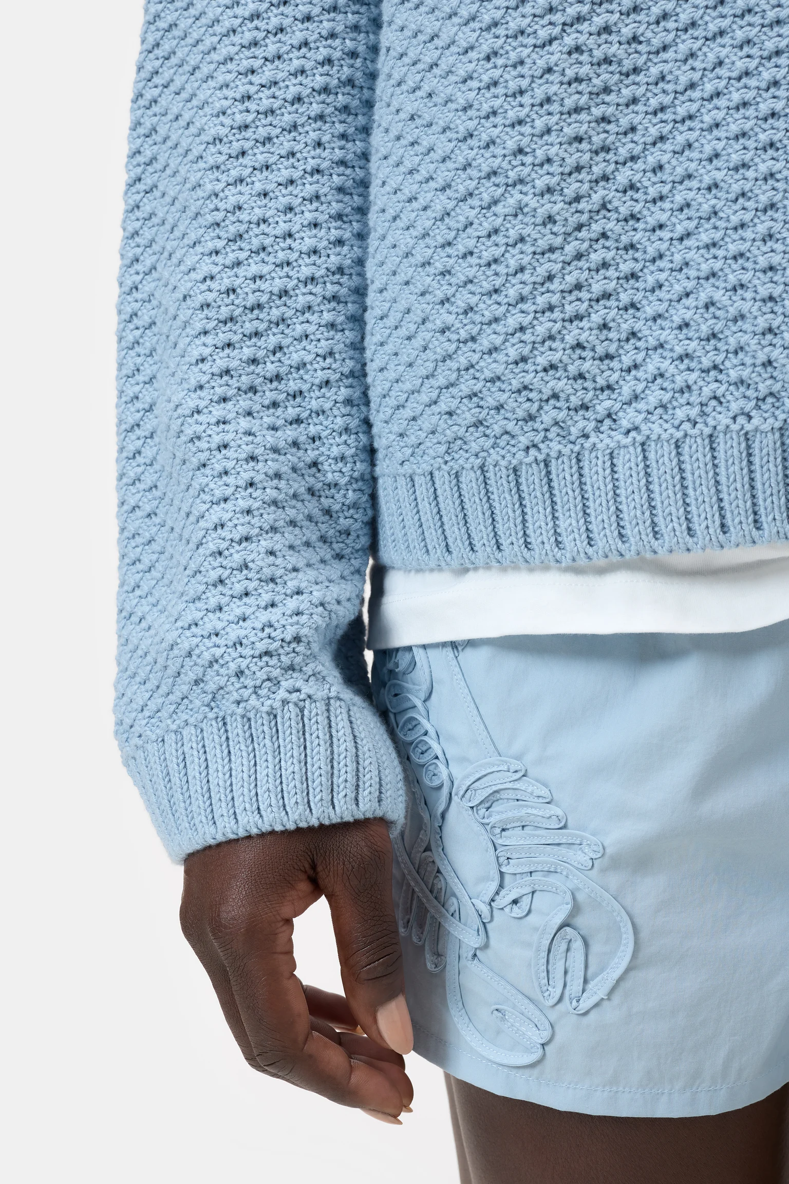 Knitted Jersey - Dove Blue — view 6